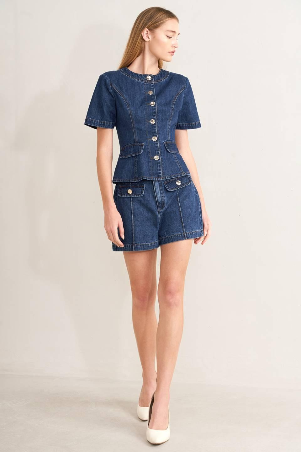 Washed Denim Top 1451
