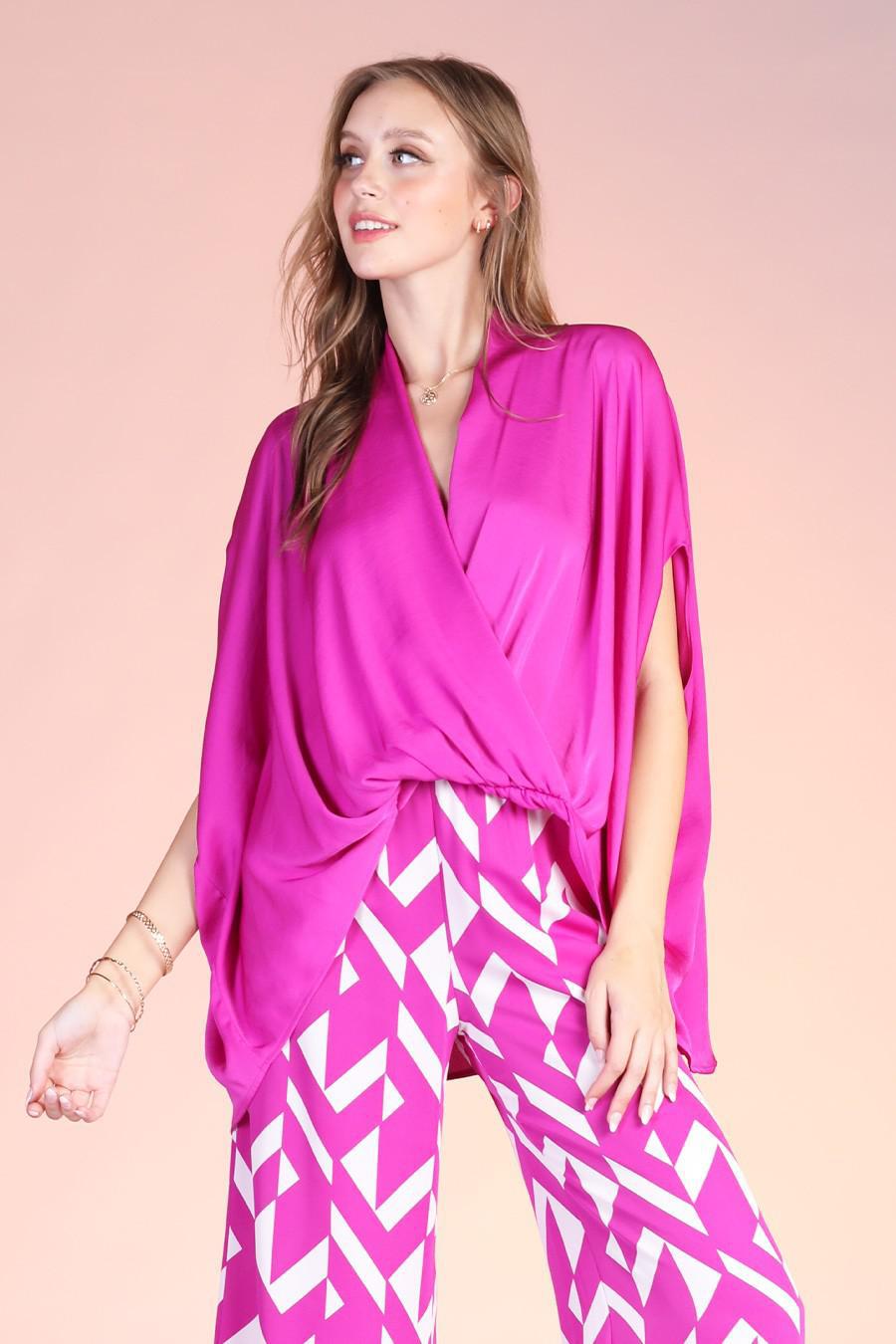 CANOAS BLOUSE CROSS FRONT 8356 - Blueberry Boutique
