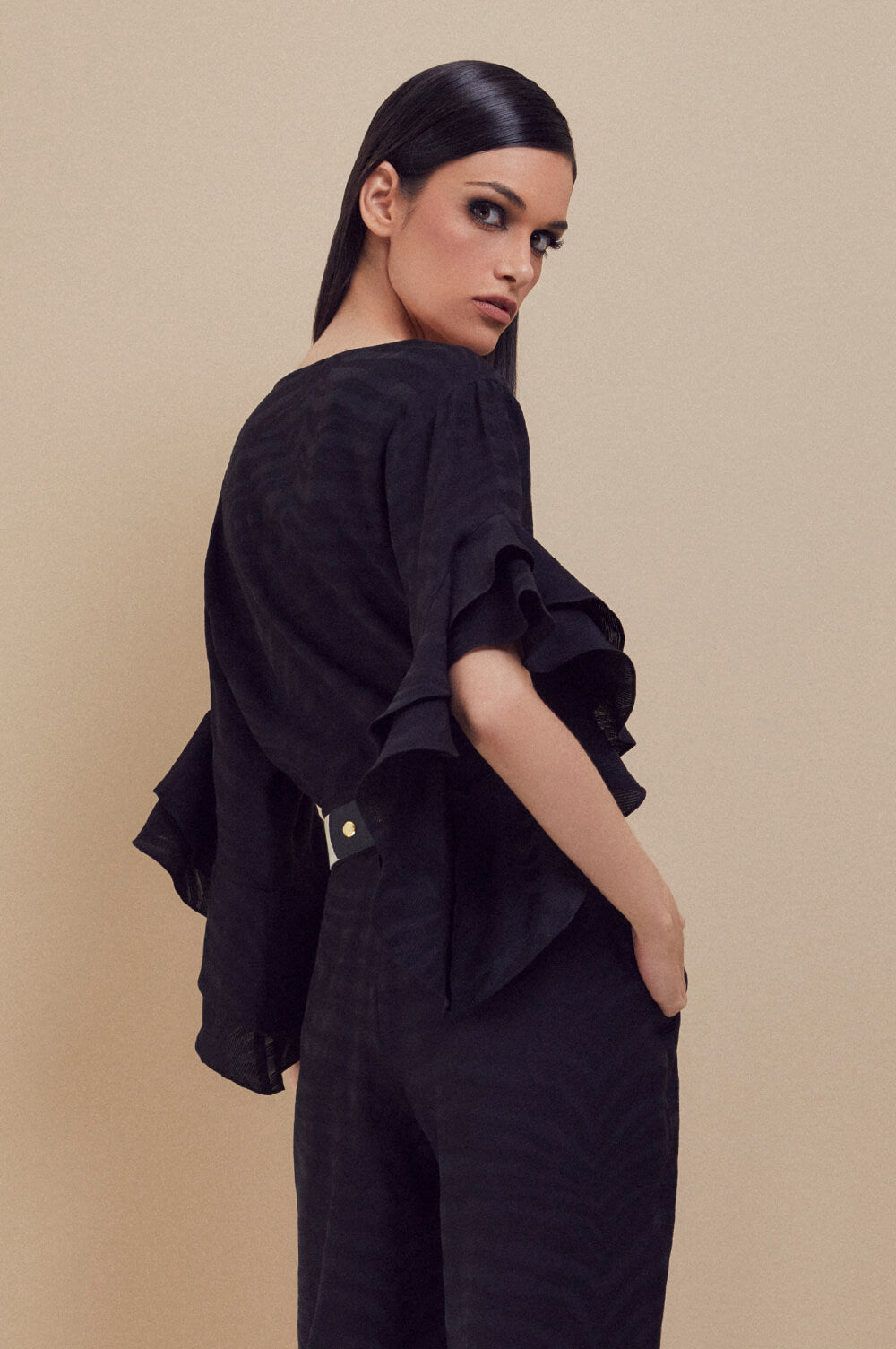 BLOUSE CHOLET JACQUARD 101240317 - Blueberry Boutique