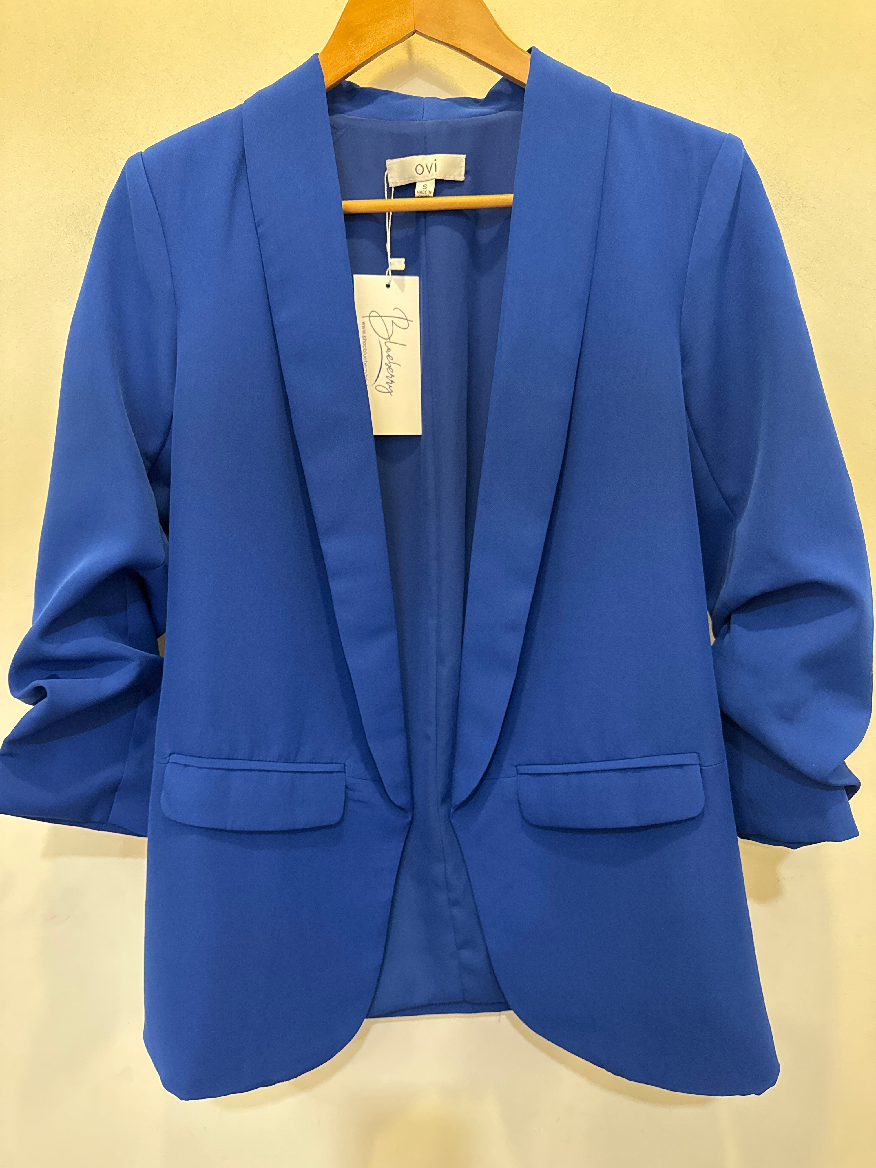 SABRINA BLAZER OVI 5833 - Blueberry Boutique