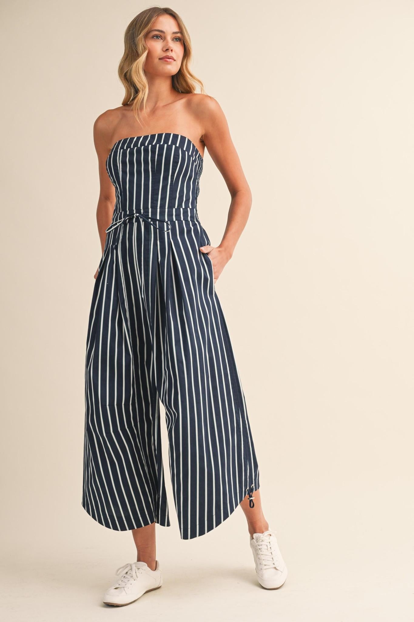 Strapless Wide-leg Jumpsuit