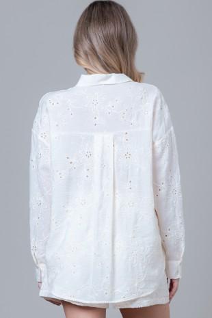 Embroidered Shirt/Short Set 77209