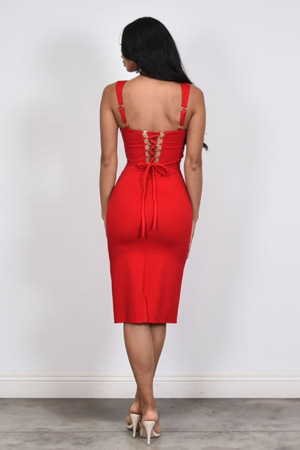 Ponte Sleeveless Midi Dress 5736