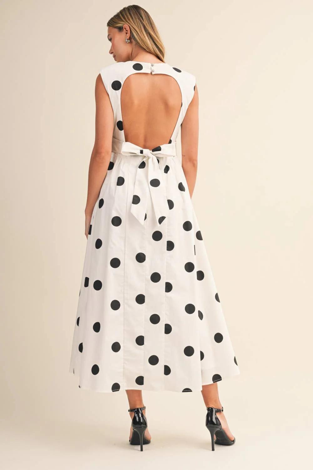 Polka Dots Midi Dress 10037