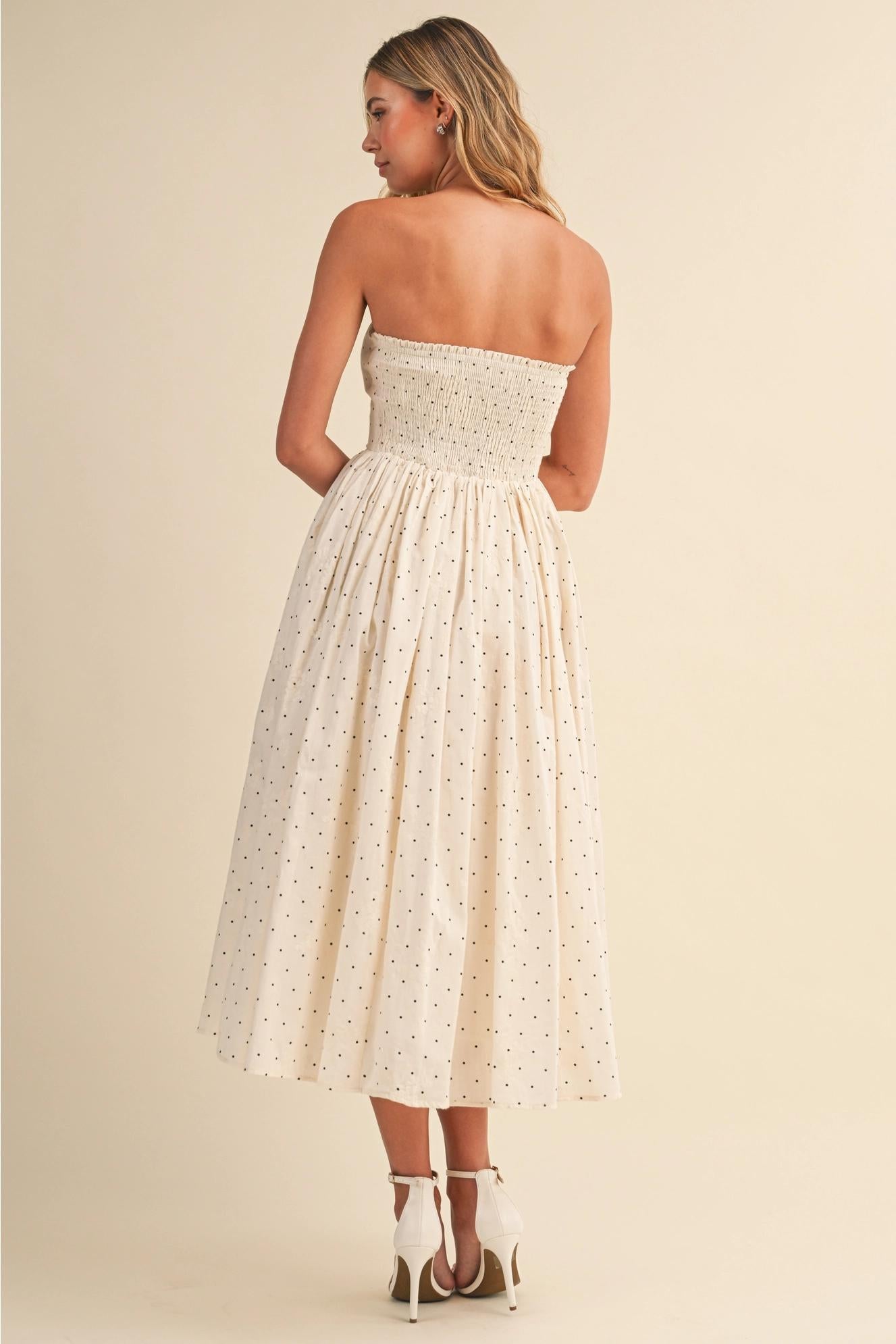 Drop Waist Polk Dot Dress 8114