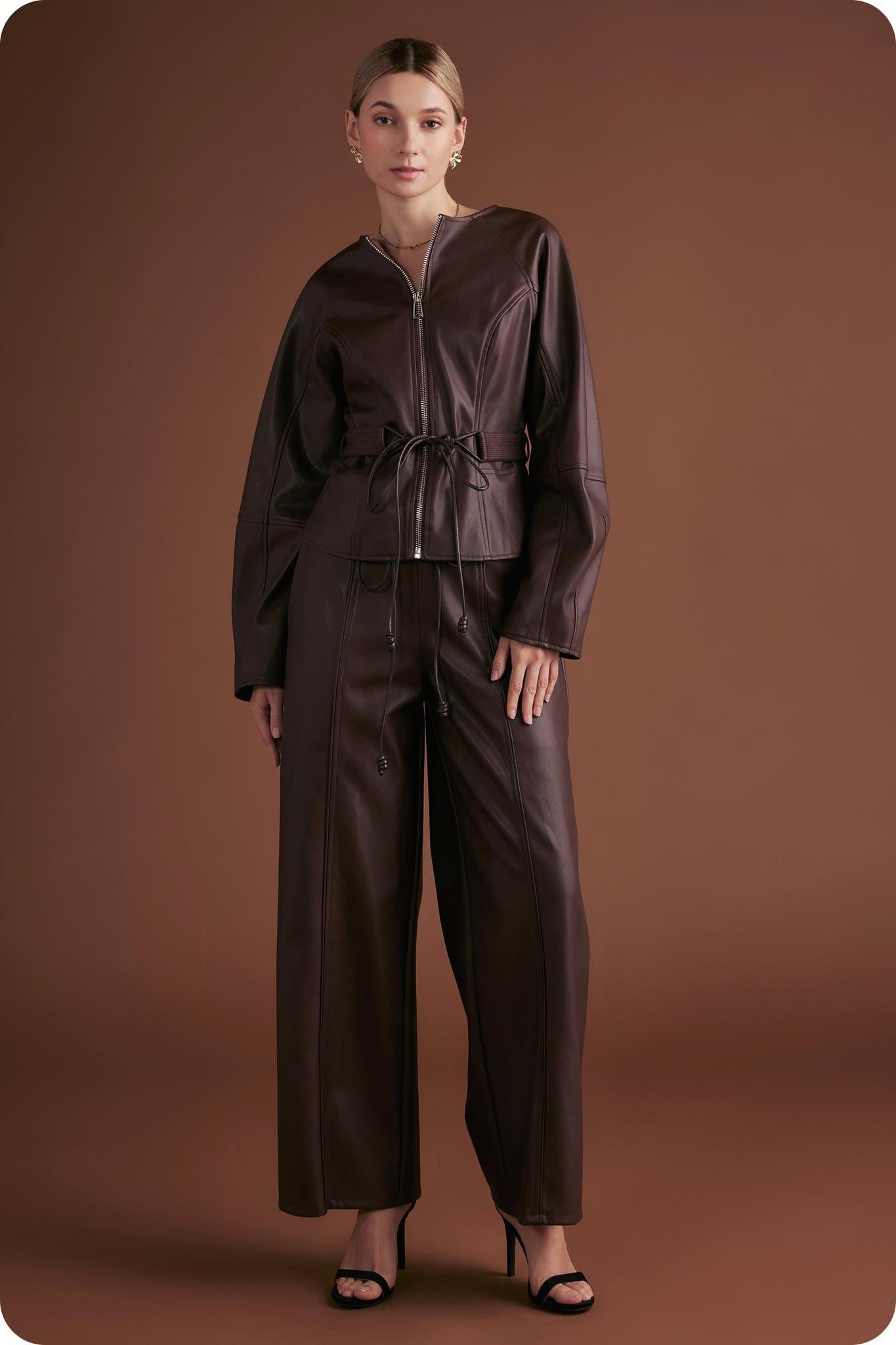 Faux Leather Jacket 9421