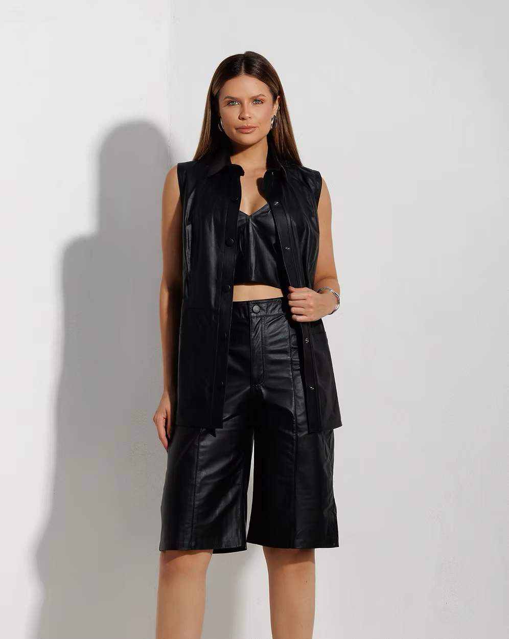 Maxi Vest Leather 1203