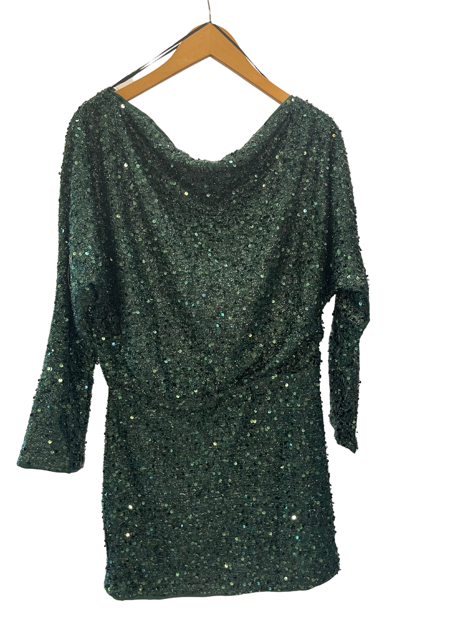 PENELOPE DRESS MINI SEQUIN GREEN - Blueberry Boutique