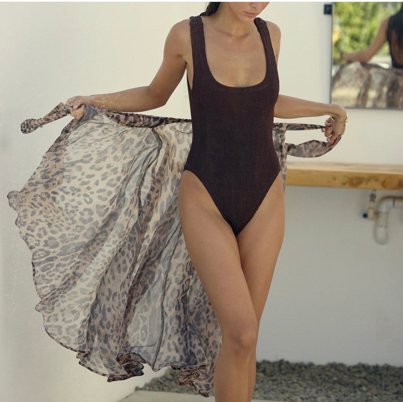 Leopard Wrap Skirt 12779