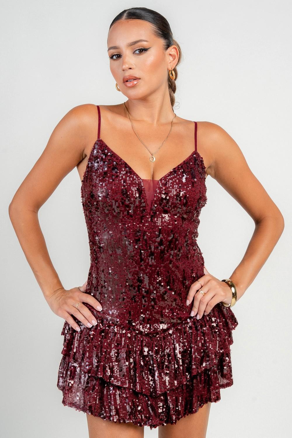 Sequin Fit & Flare Mini Dress 79192