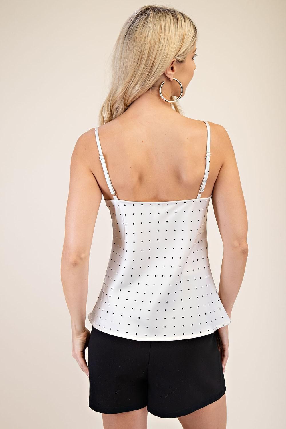 Sleeveless Polka Dot Top