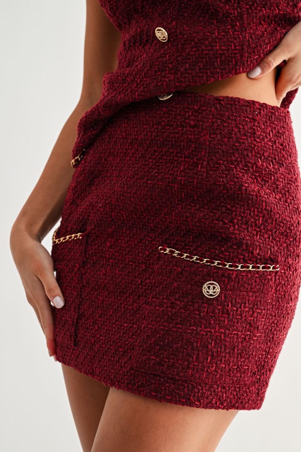 Chain Detail Tweed Set 1174