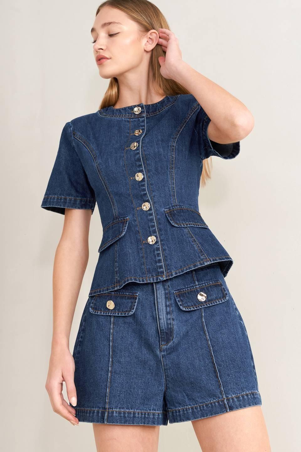 Washed Denim Top 1451