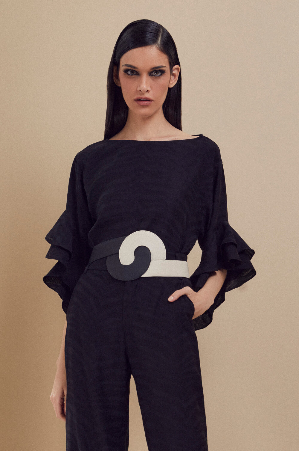 BLOUSE CHOLET JACQUARD 101240317 - Blueberry Boutique