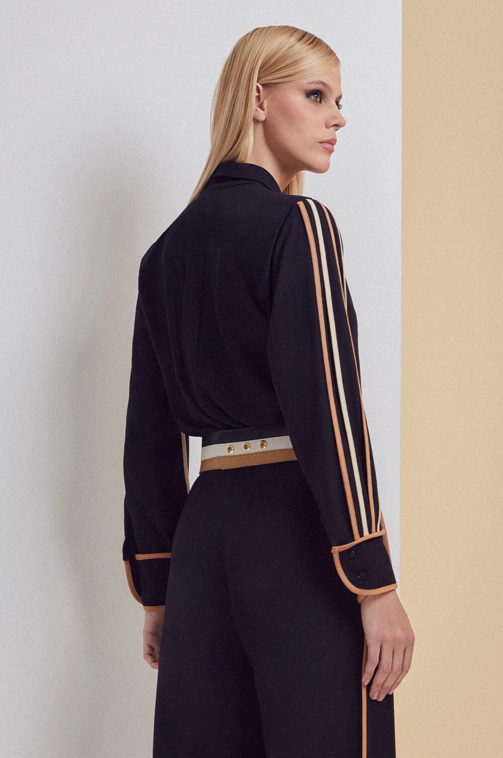 SHIRT CREPE CHOLET 201240304 - Blueberry Boutique