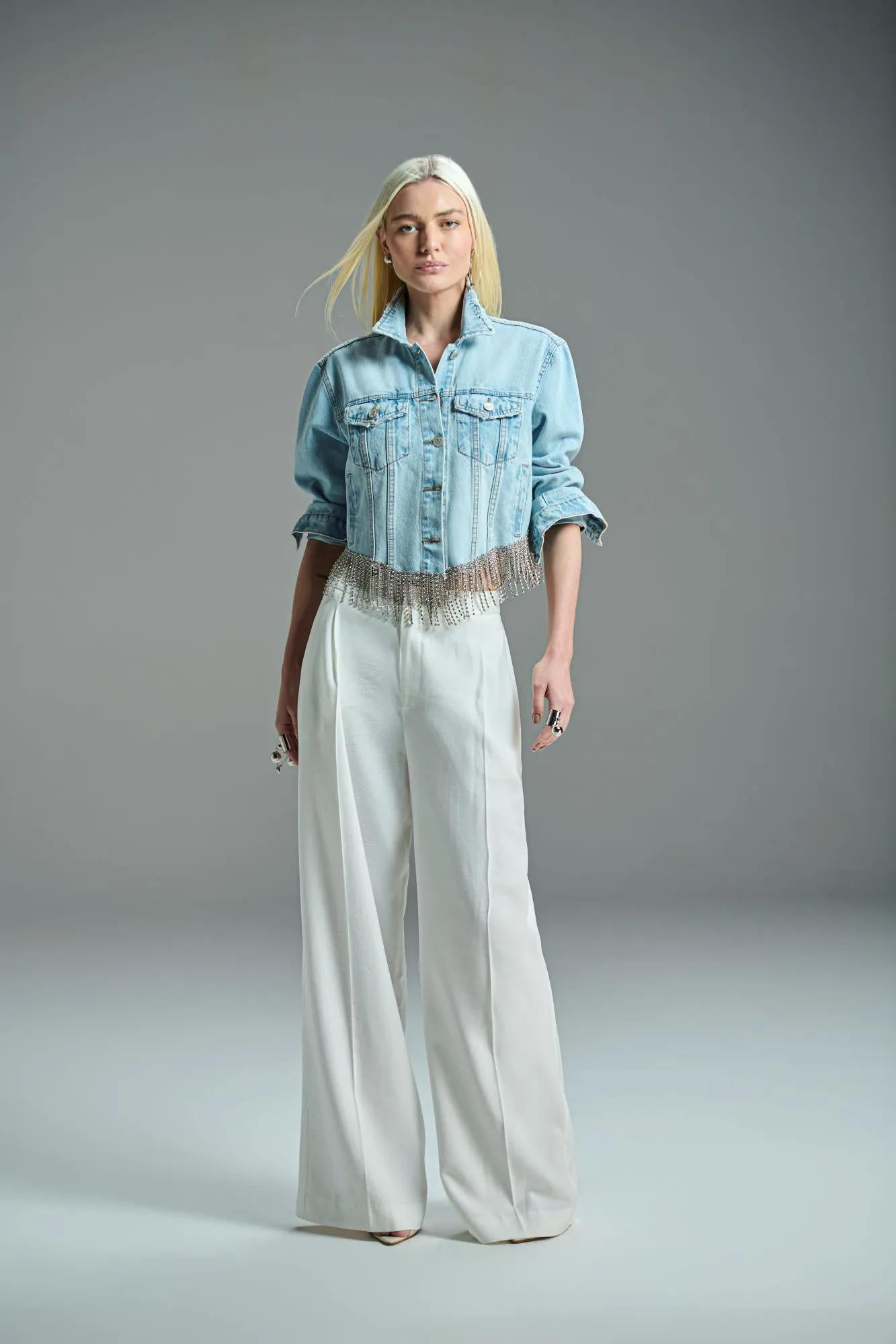 PANTS STRAIGHT TAILORED CAOS 56768 - Blueberry Boutique