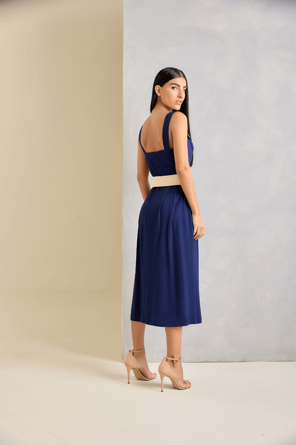 DRESS MIDI VISCOSE CH 901240404 - Blueberry Boutique