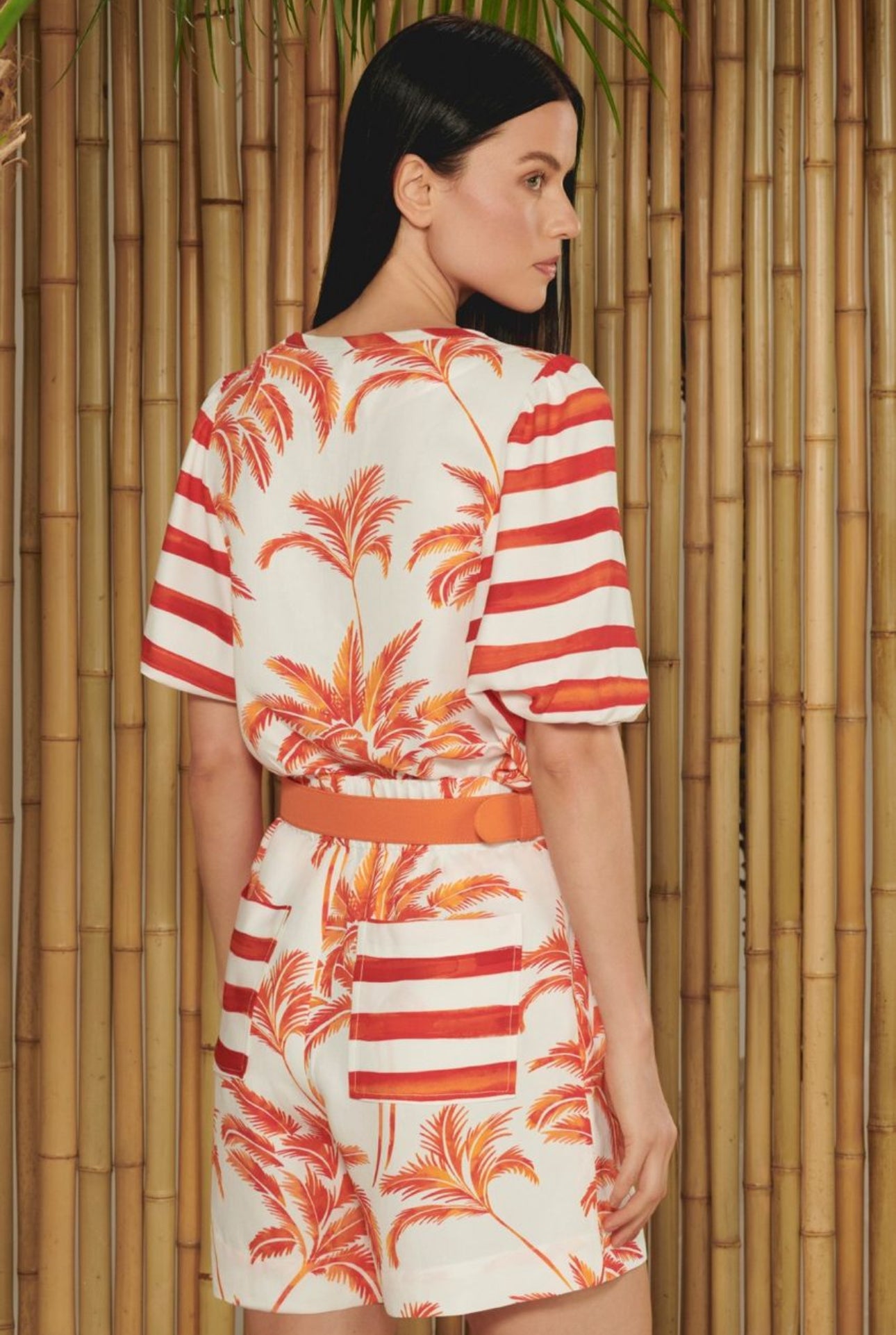 ELISA PALM BLOUSE CHOLET 102230905 - Blueberry Boutique