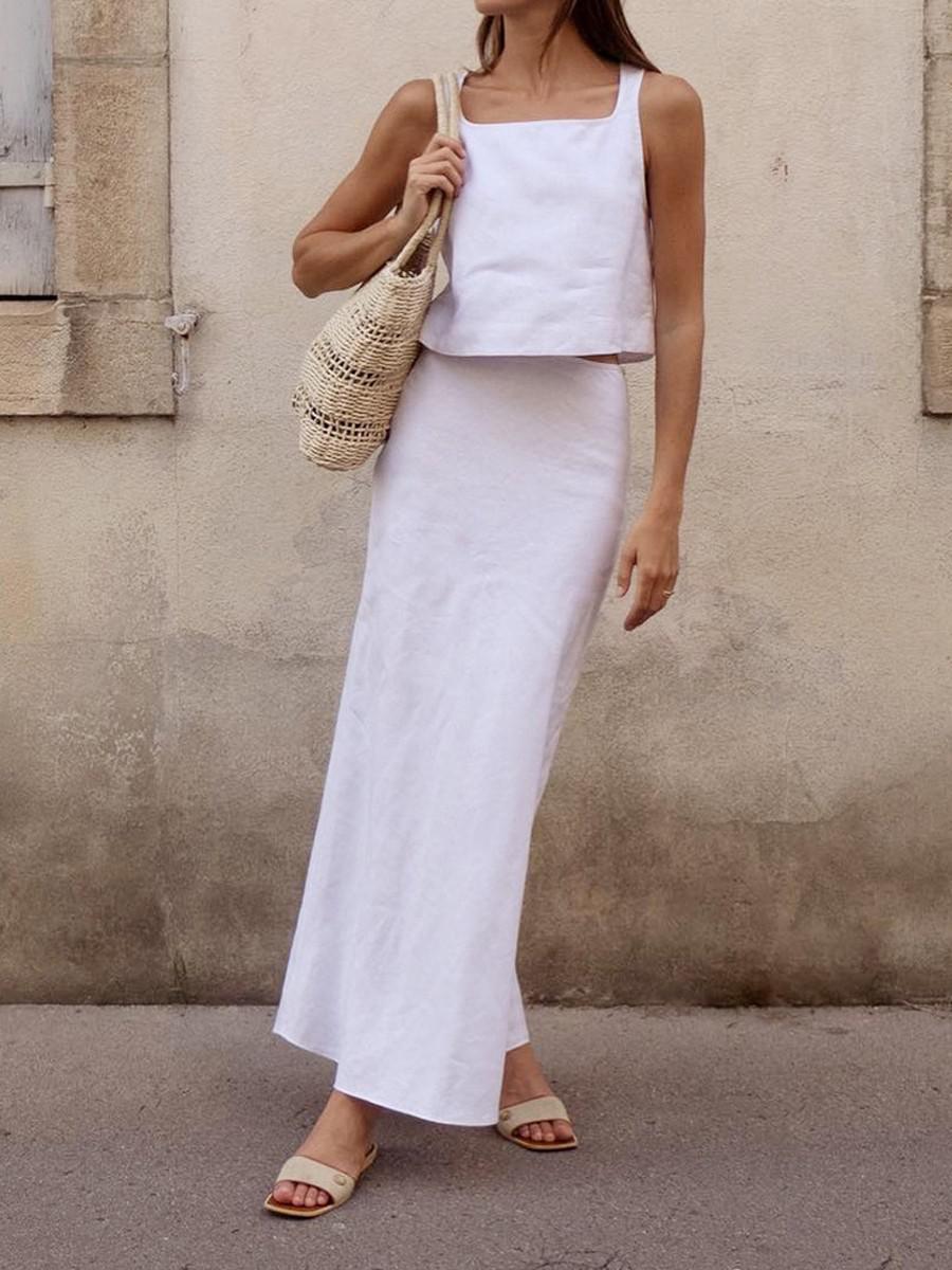 Kaly Maxi linen Skirt 0573