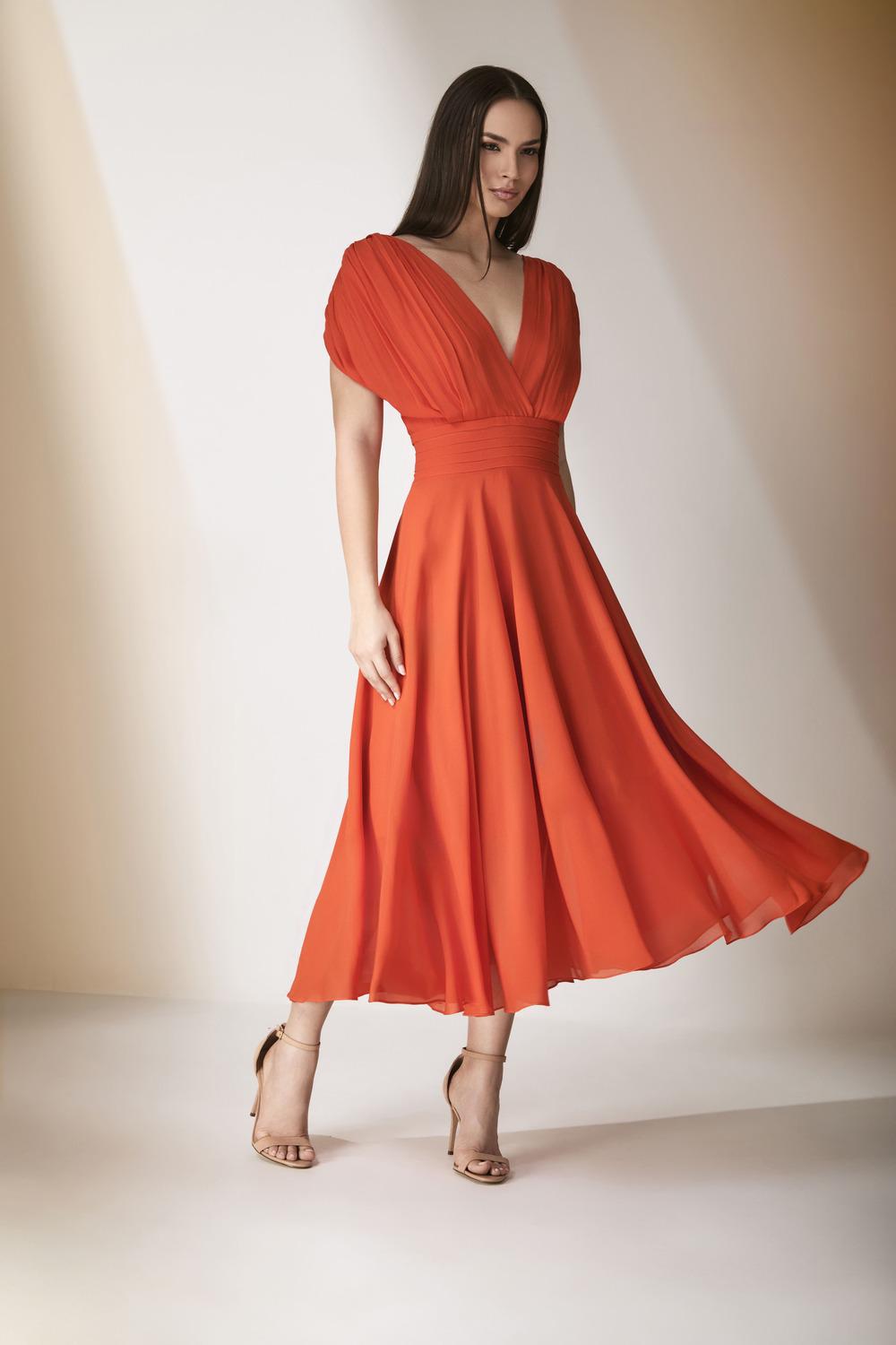 DRESS V-NECK RAYON SHORT CH 902240813 - Blueberry Boutique