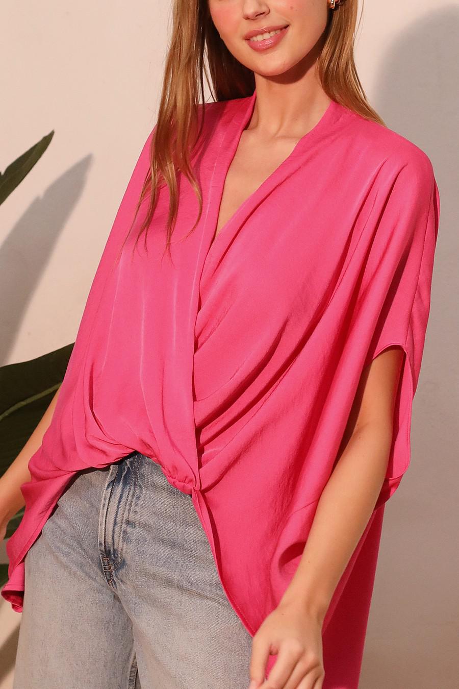 CANOAS BLOUSE CROSS FRONT 8356 - Blueberry Boutique