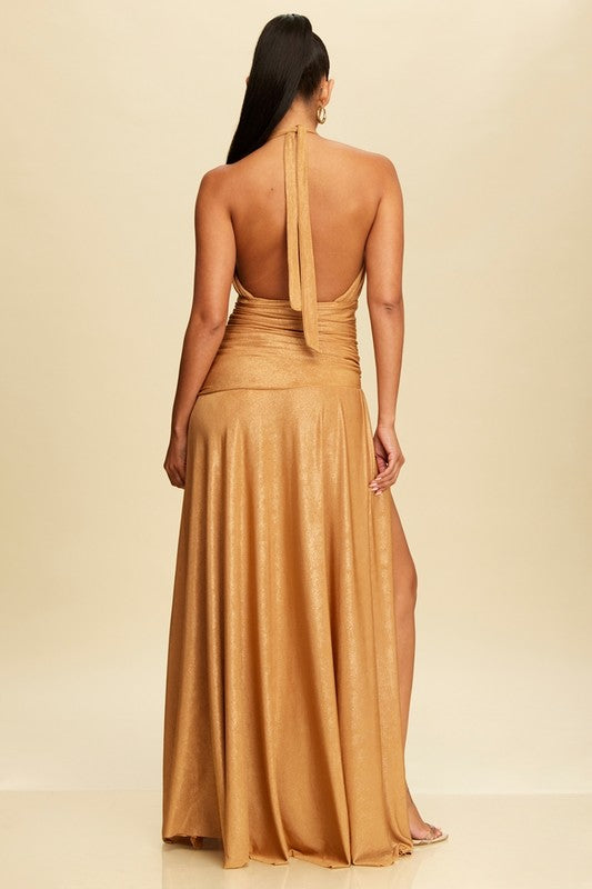 DRESS MAXI DRESS LUXXEL 10788 - Blueberry Boutique