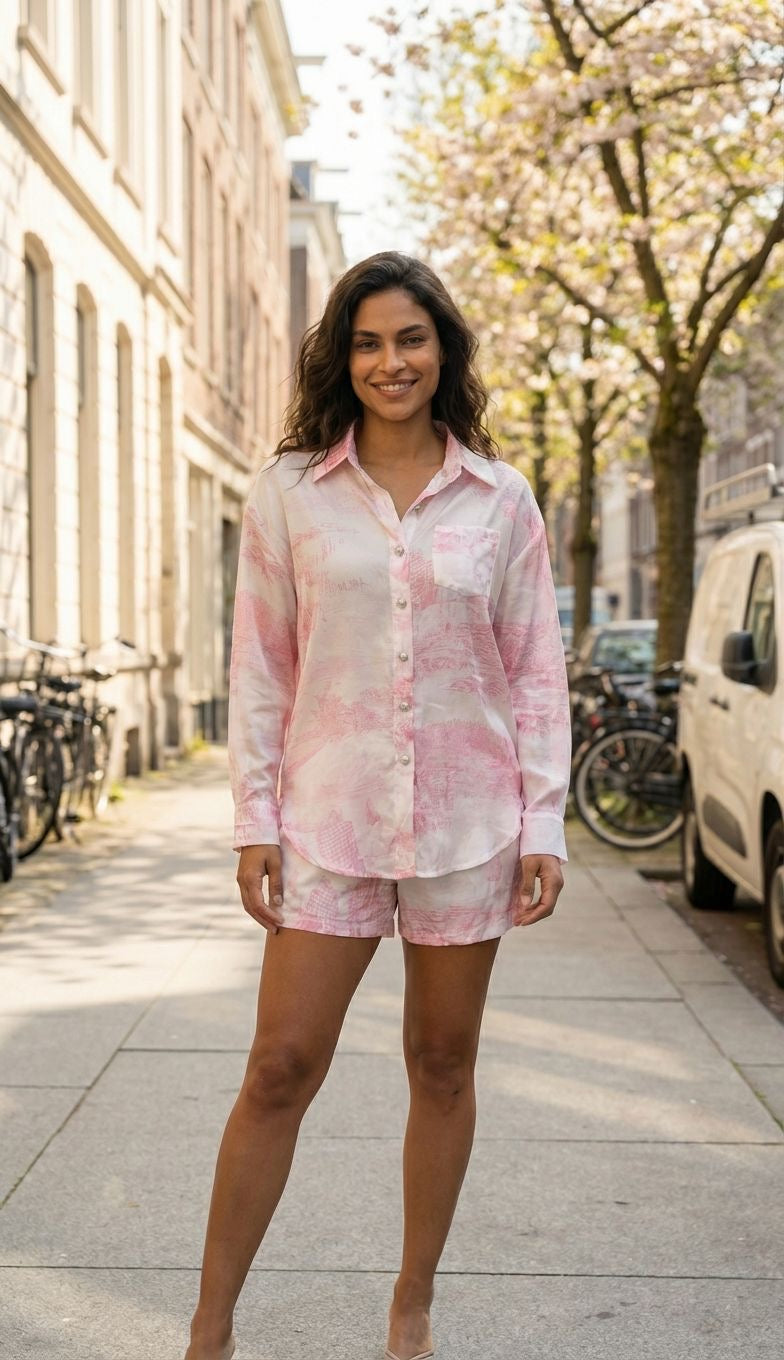 Set Shirt/shorts Silk Italy 2987