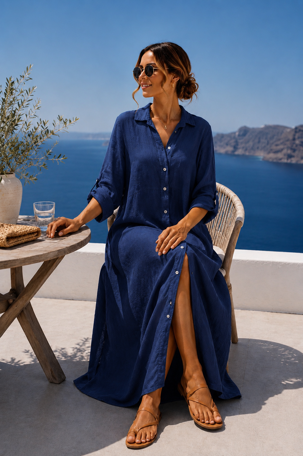 Dress Linen Italy L/S 20119
