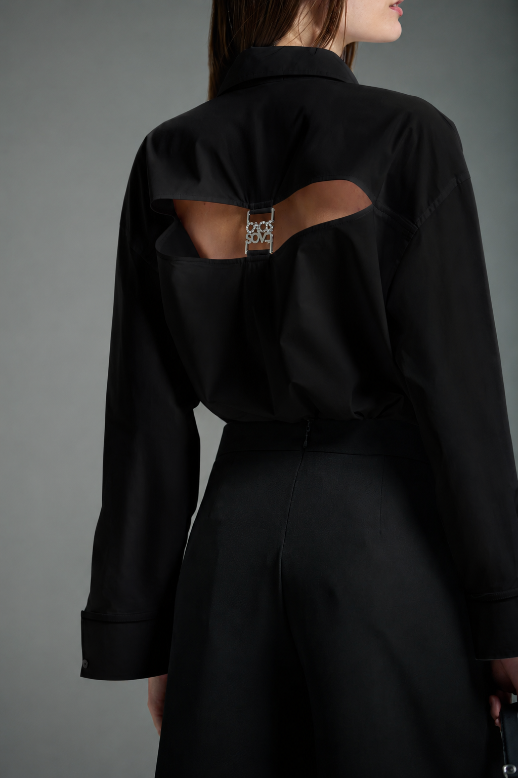 Tricoline Caos Shirt in Black & Blue