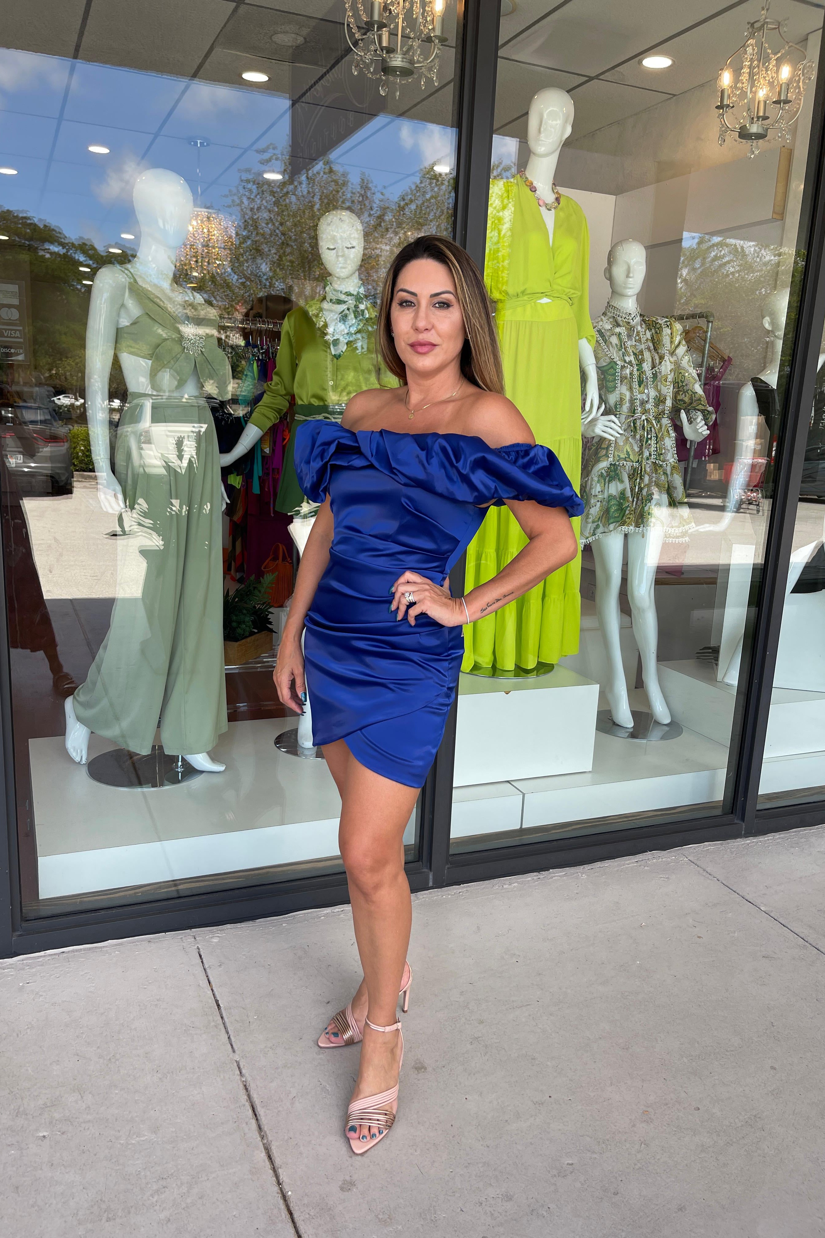 ADELE MINI DRESS - Blueberry Boutique