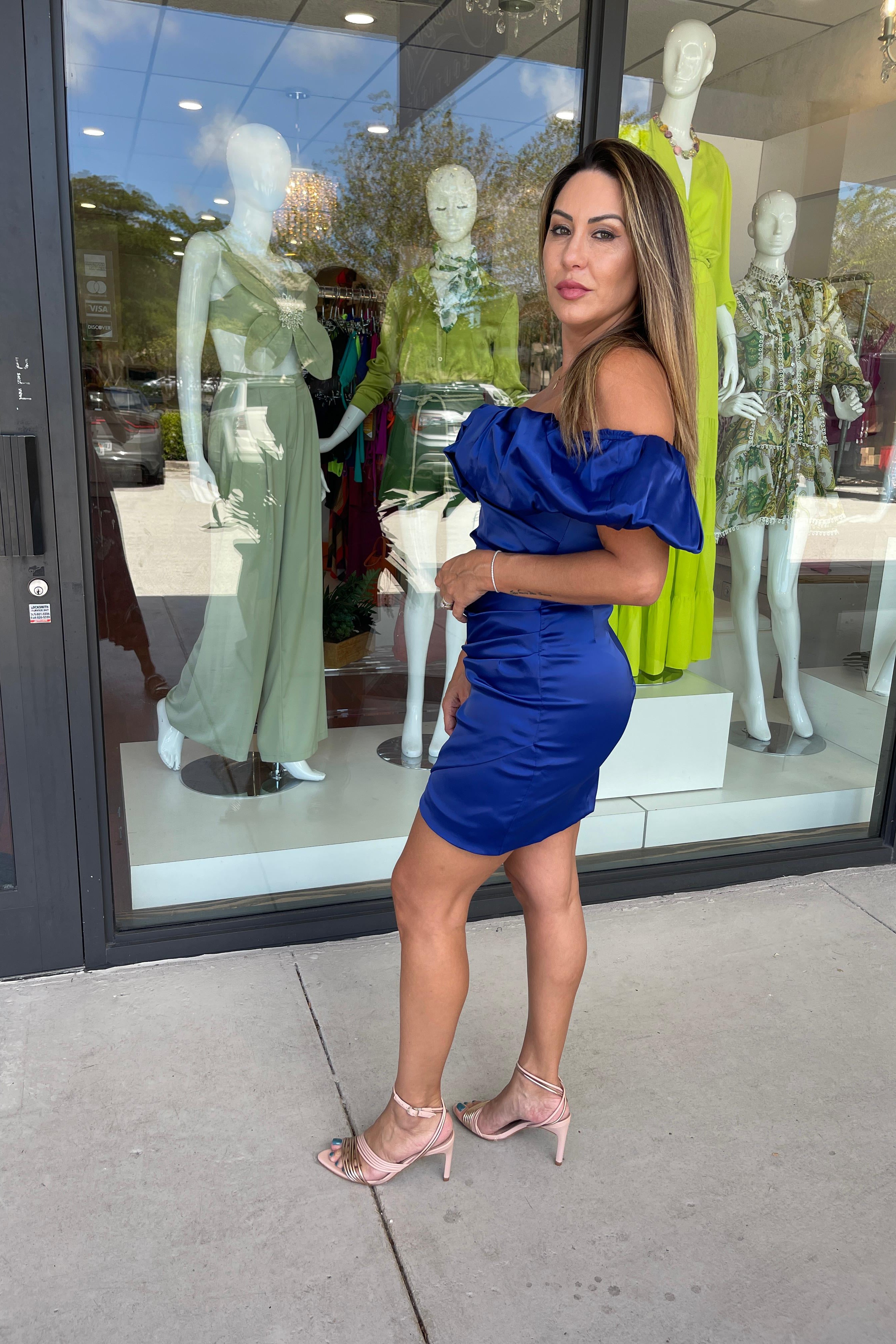 ADELE MINI DRESS - Blueberry Boutique