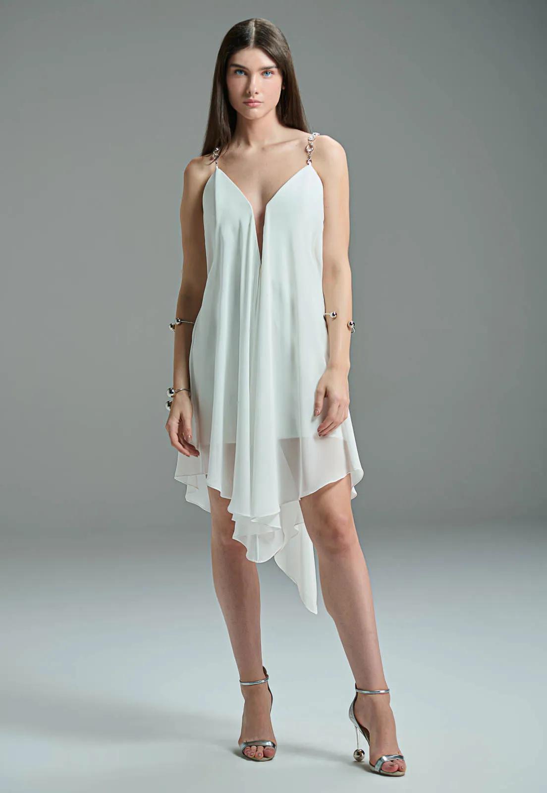 SHORT DRESS WITH STRAPS CAOS 56329 - Blueberry Boutique