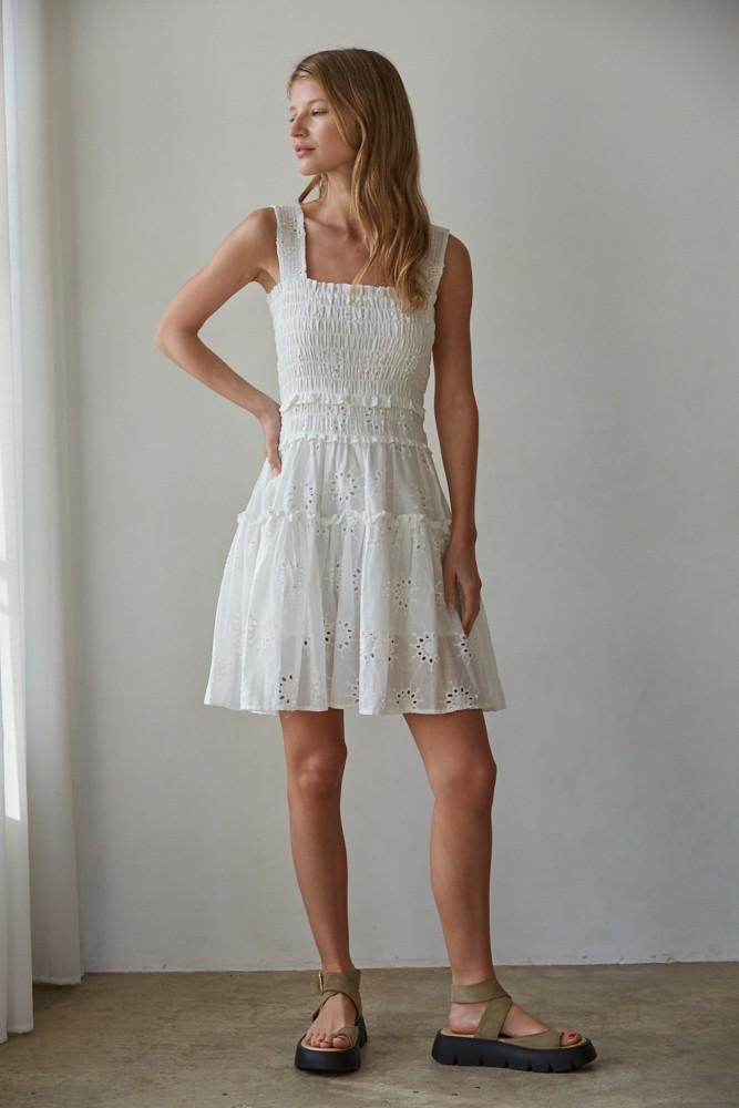Alexie Eyelet Smocked Mini 9316