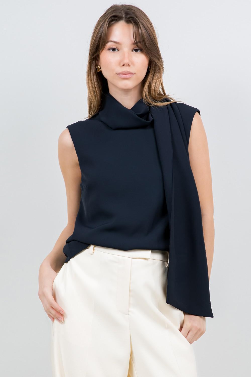 BLOUSE SLEEVELES 13435 - Blueberry Boutique