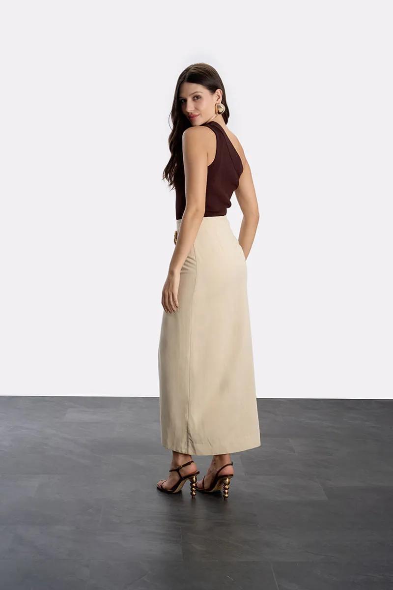 SKUNK SLIT BUCKLE SKIRT I25980416 - Blueberry Boutique