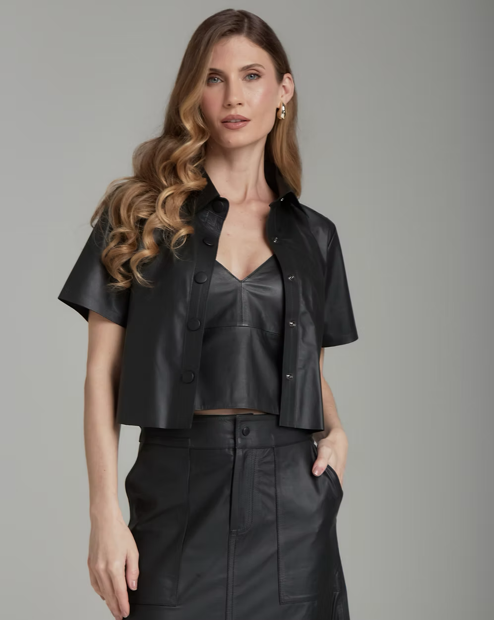 Cropped Shirt Leather 1199