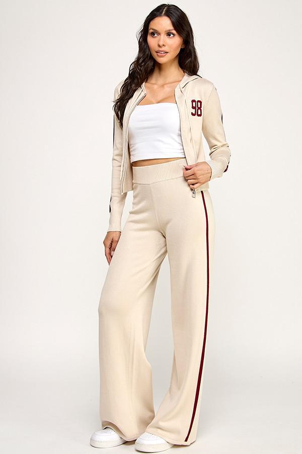 Sweater Top Sweater Pant Set 44745