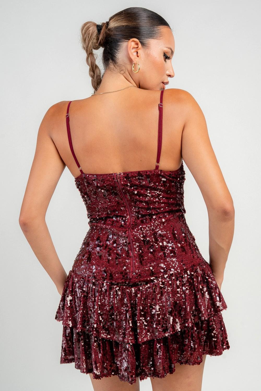 Sequin Fit & Flare Mini Dress 79192