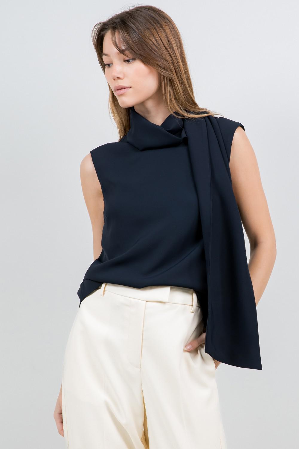 BLOUSE SLEEVELES 13435 - Blueberry Boutique