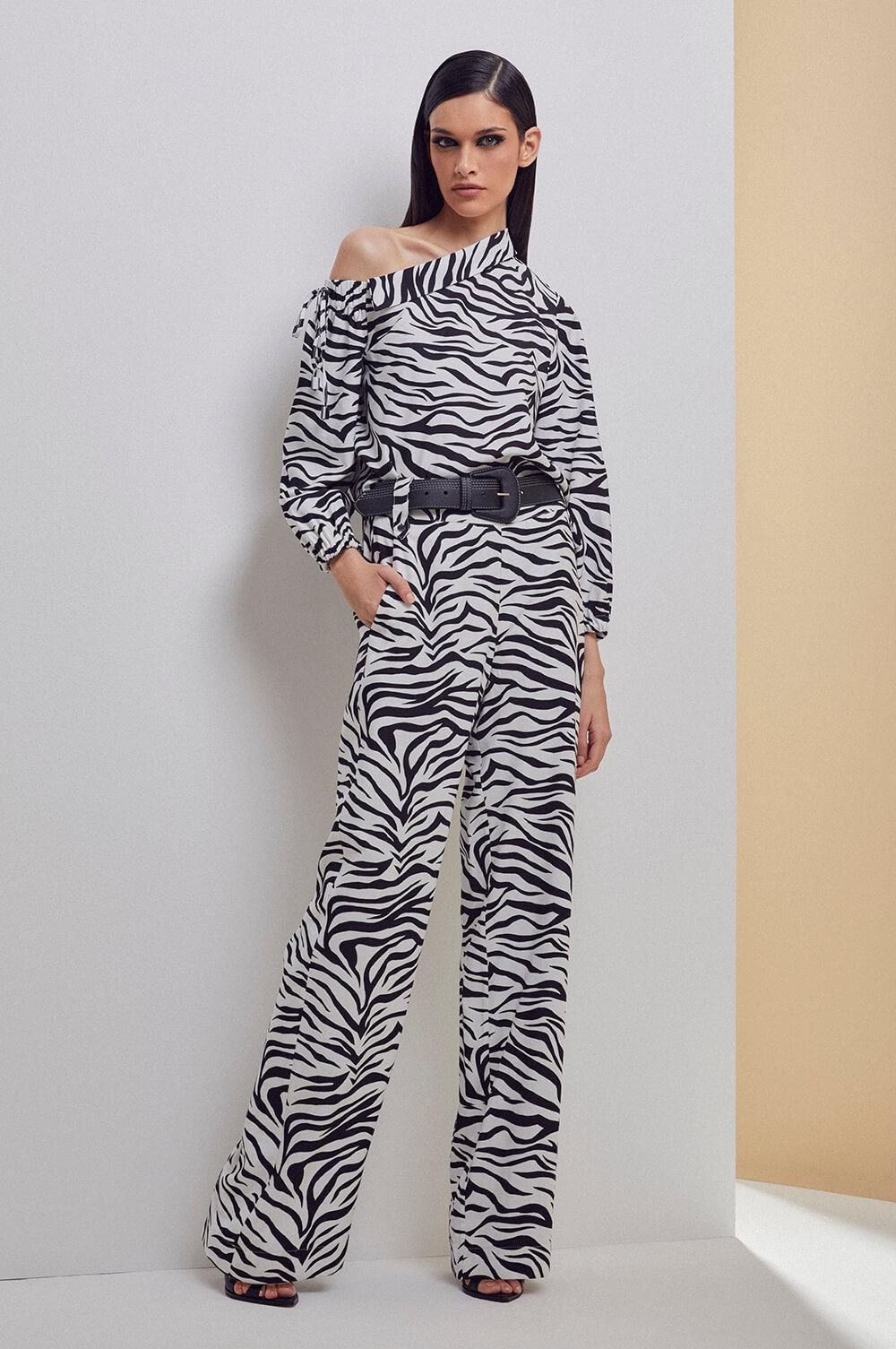 ZEBRA PANT CHOLET 601240317 - Blueberry Boutique