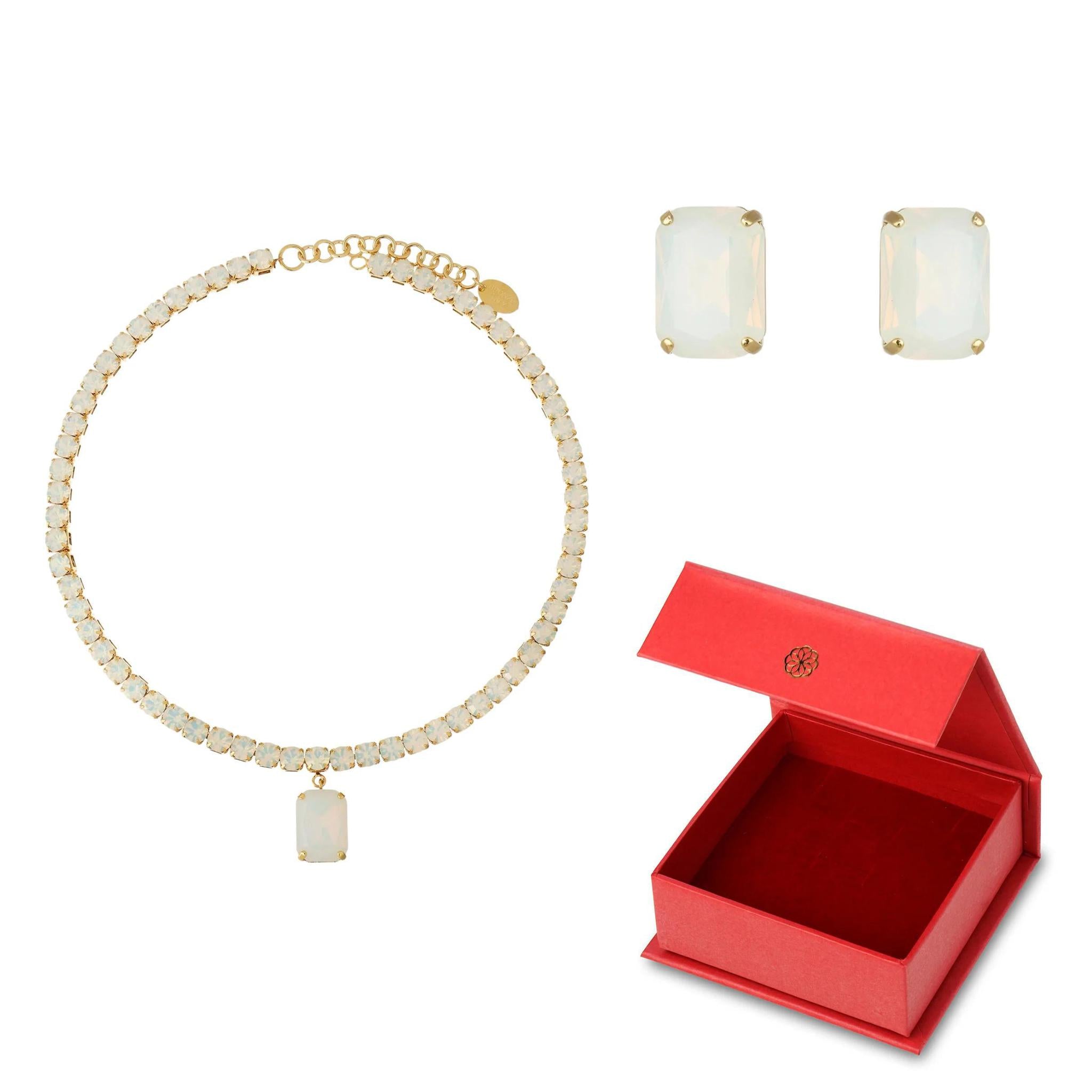 VALENTINA CRYSTAL CS NECKLACE - Blueberry Boutique