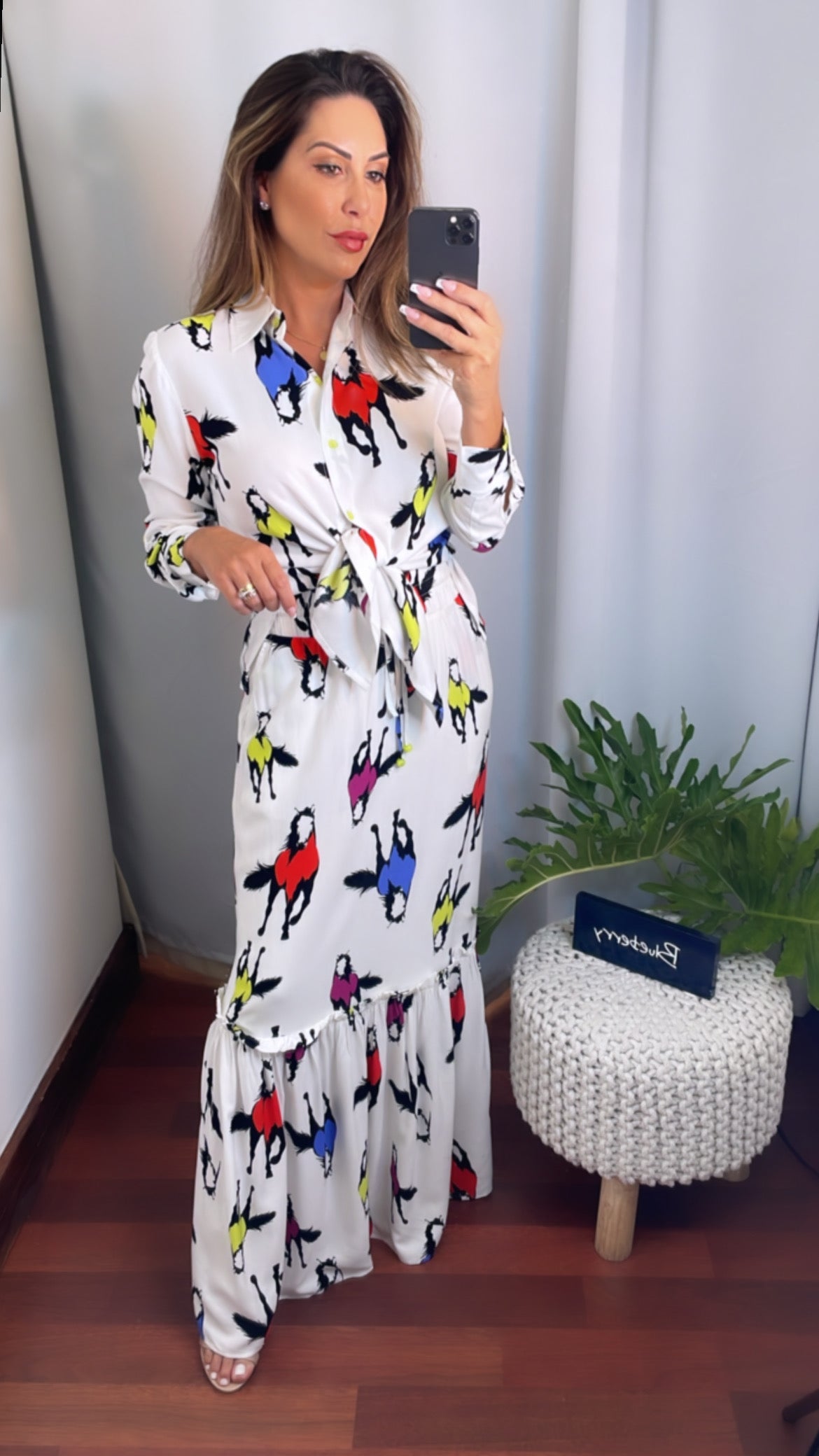 TALIA SKIRT HORSE - Blueberry Boutique