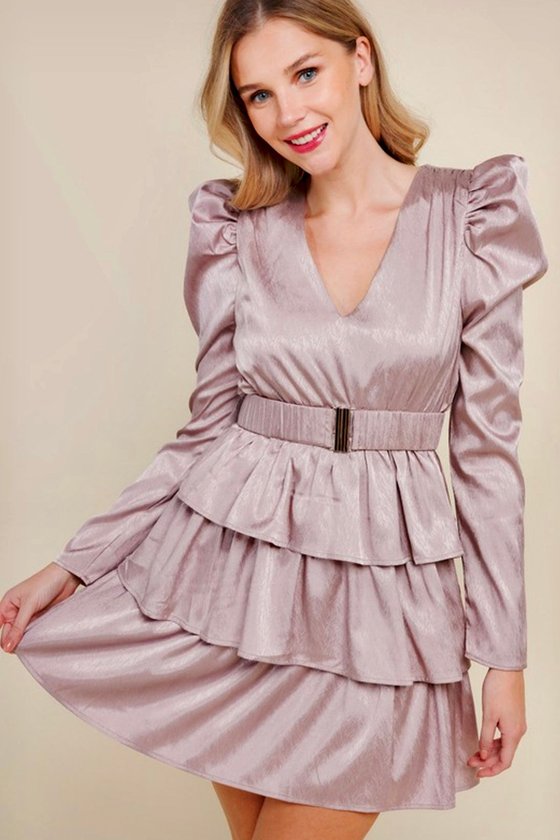 JAPAN DRESS RUFFLES - Blueberry Boutique