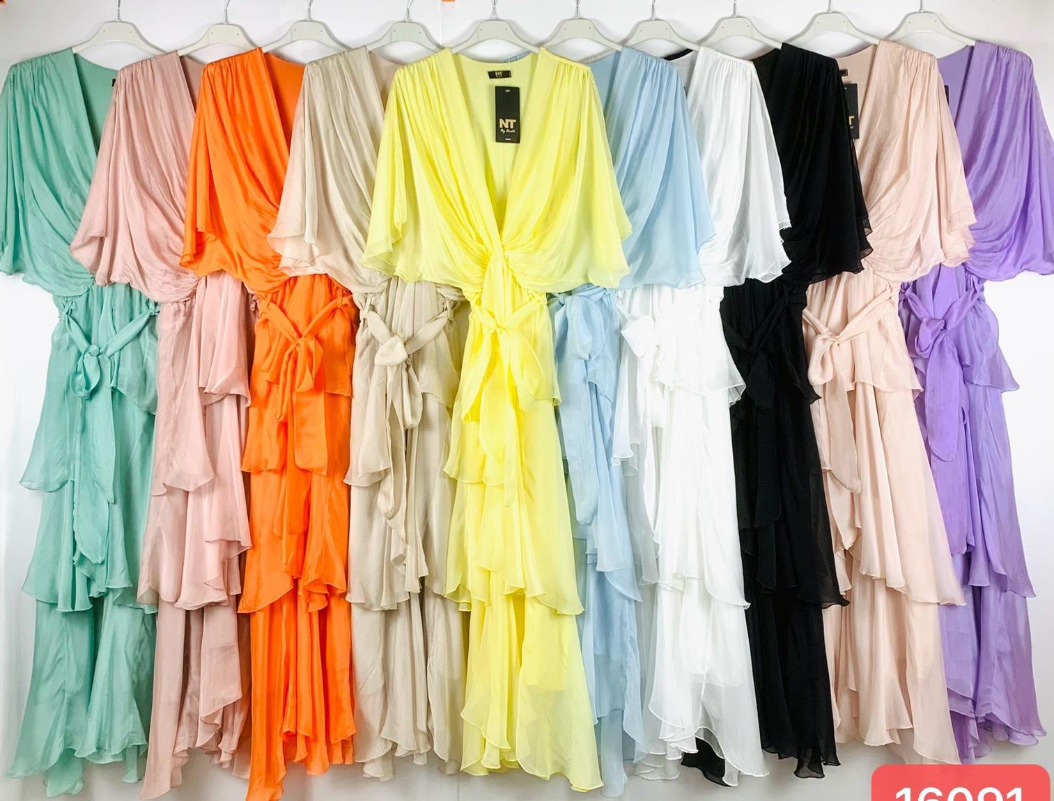 Ruffles Dress Silk Italy 1609