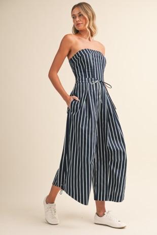 Strapless Wide-leg Jumpsuit