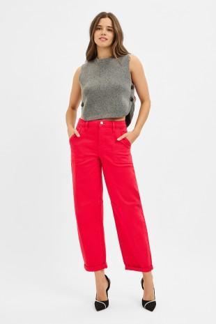 High Rise Ankle Barrel Pants
