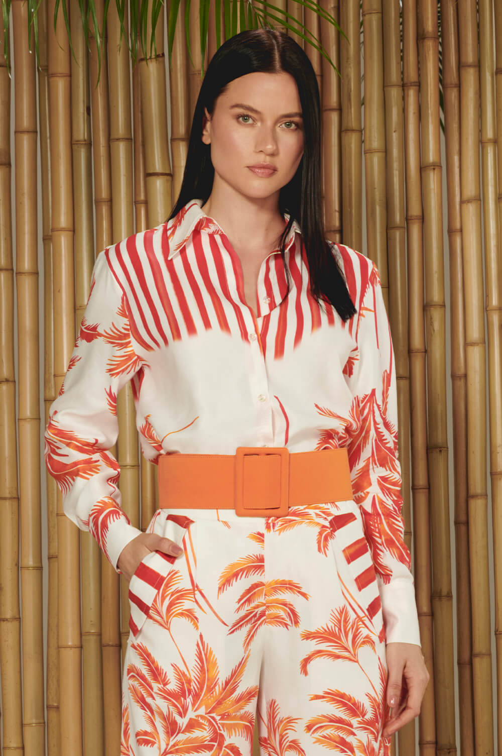 ELISA PALM SHIRT BUTTON CHOLET 202230901