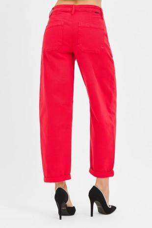 High Rise Ankle Barrel Pants