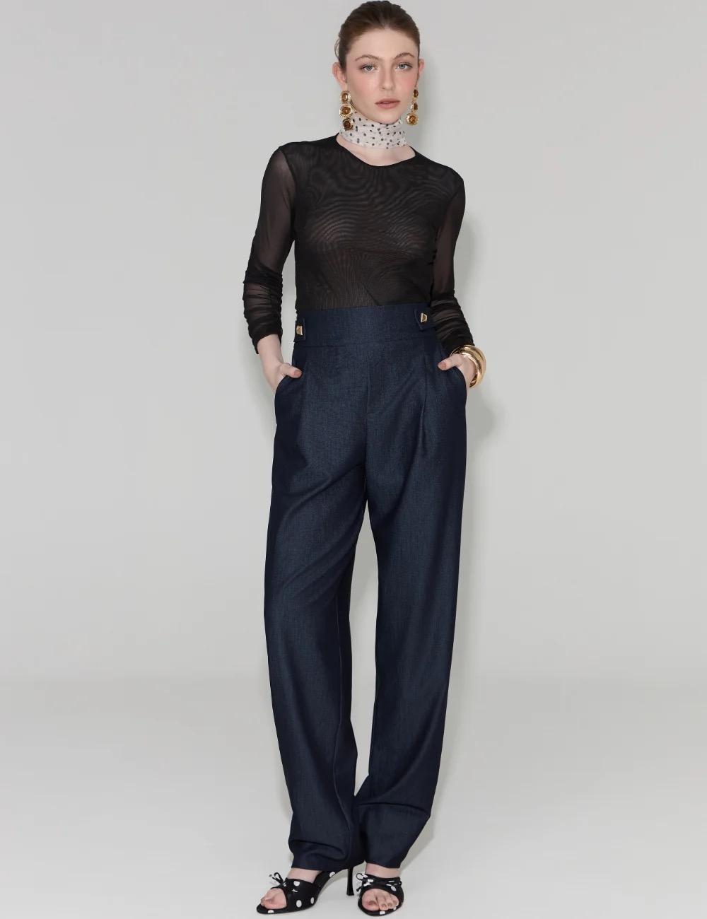 Tulle Blouse Strass 10859