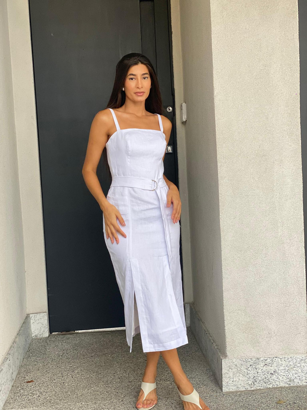 Midi Dress Razzo Linen 901839